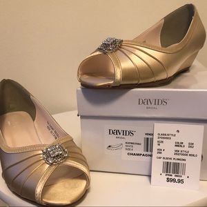 **David’s bridal wedged heels**